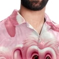 thumbnail image 5 of Pink Monkey Gorilla Men's Short Sleeve Beach Shirts, Casual Printed Button Down, Summer Unisex Spread Collar Tops, 5 of 6