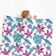 thumbnail image 2 of Picia Hawaiian Style Pattern Baby Soft Dot Blanket with Silky Satin Backing Baby Gifts for Boys and Girls (30" x 40"), 2 of 9