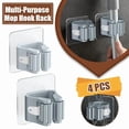 thumbnail image 2 of 10PCS Wall Mounted Mop Organizer Holder Wall-Mounted Waterproof Mop Storage Rack Broom Hanger Hooks Household Tools, 2 of 20