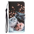 thumbnail image 7 of Allytech for Samsung Galaxy A13 5G Case 3D Effect Creative Pattern Design Cover PU Leather Flip Notebook Magnetic Wallet Case with Wrist Strap Stand Case for Galaxy A13 5G, Three Cats, 7 of 7