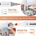 thumbnail image 3 of Set artístico AnyMark de 80 colores con doble punta con marcadores de alcohol, 3 of 7