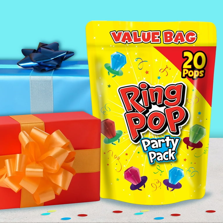4 pack) Ring Pop Lollipops, Assorted Flavors, Full Size Candy