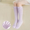 thumbnail image 2 of LckLvx Girls Knee High Socks Breathable Knit Calf Socks with Bow Kids School Uniform Wear, 2 of 6