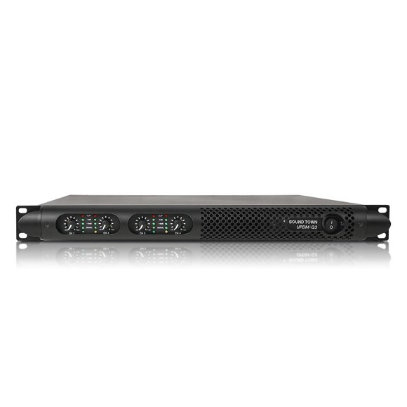Sound Town Amplificador de potencia ligero de 1U de 4 canales PA/DJ, 4 x 1150 W a 4 ohmios para inst