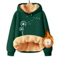 thumbnail image 4 of Dyfzdhu Hoodies Winter Spring Warm Fleece Hoodie Pullover Long Sleeve Solid Printed Hooded Sweatshirt Tops Hoodies For Women, 4 of 4