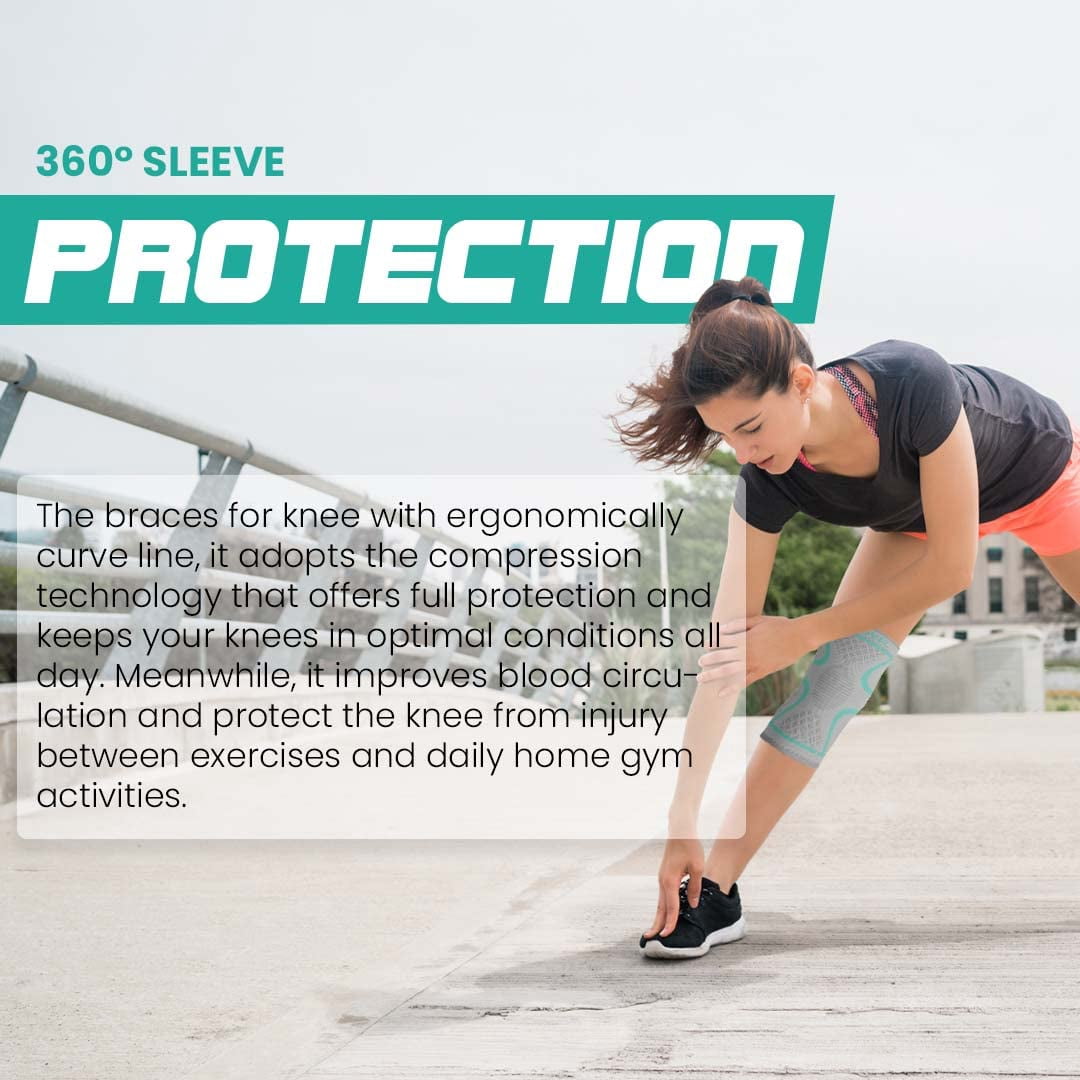 MODVEL Knee Brace,  Turquoise,  XXL, (2 Pack)