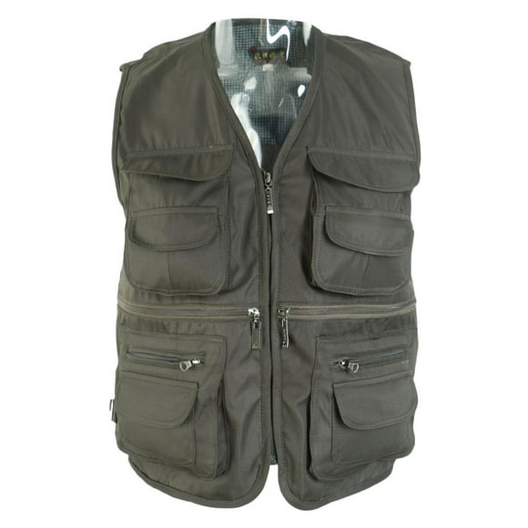 Ximing Men Fishing Vest, Hunting Outdoor Vest, Multi-Pocket Vest, Quick-Dry Jacket, Lightweight And , Great For Tour, Fishing Leisure Time 3XL
