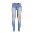 thumbnail image 4 of Vedolay Women's Wide Leg Jeans Solid Color High Waisted Washed Fashion Jeans Blue,XL, 4 of 5