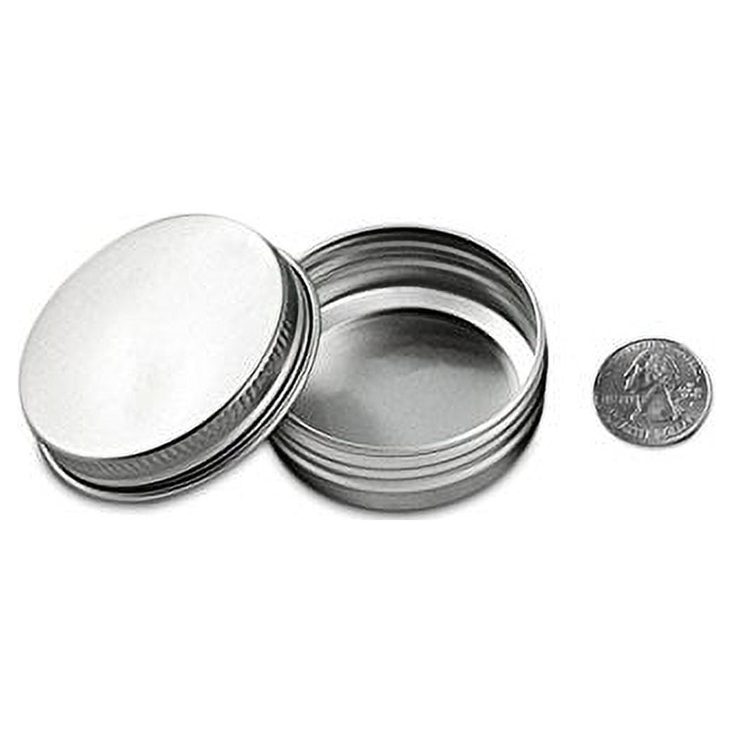 HEALEEP 10pcs Box Screw Lid Tin Hair Wax Can Metal Empty Tin Aluminium  Sample Jar Lip Balm Tin Cans Metal Container Cream Container Round Aluminum