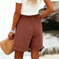 thumbnail image 3 of ZUKMRJPC Womens Summer Shorts with Pockets Lightweight High Waisted Adjustable Tie Knot Loose Casual Shorts, 3 of 4