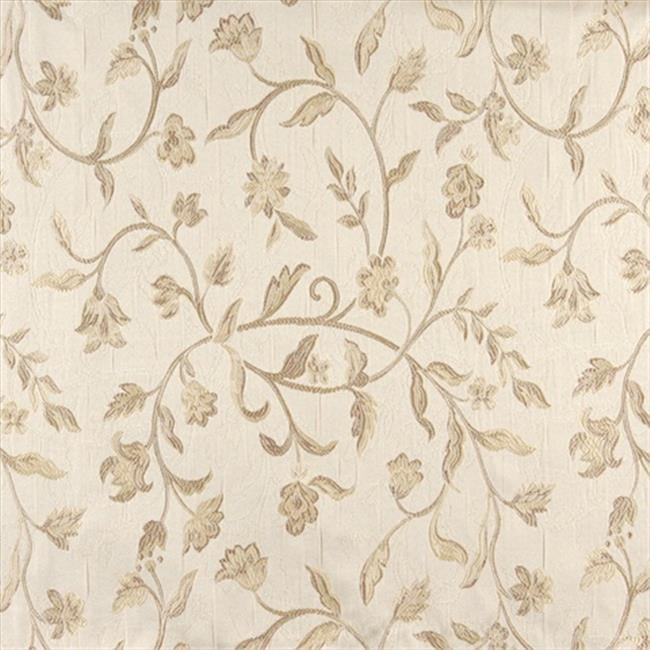 Designer Fabrics K0011D 54 in. Wide Ivory Embroidered, Floral Brocade