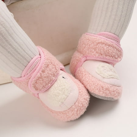 

YOUSNH Warm Shoes Soft Booties Comfortable Boots Toddler Warming Home Shoes Snow Boots for Baby Girls and Boys Baby Shoes Pink 5