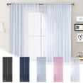 thumbnail image 1 of Sentmoon Bedroom Curtains Curtains Solid Color Curtains Gauze Curtains Semi Shade Curtains Curtains Polyester Curtains Decorative Curtains Through The Rod Models Curtains, 1 of 7