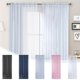 thumbnail image 1 of Cortinas de Gasa Transparente | Paneles de Poliéster Semitransparentes para Ventanas | Diseño de Bolsillo para Barra En Color Liso | 100 X 250 Cm (39 X 98 Pulgadas) | Negro, Blanco, Gris, Rosa y Azul, 1 of 6