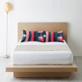 thumbnail image 6 of Yayeee Pillowcase Standard Size Set of 2 Satin Wrinkle Resistant Pillow Case, Navy Blue Stripes, 6 of 7