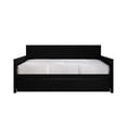 thumbnail image 3 of Home Design Minot Twin Solid Wood Daybed with Pull-out Trundle, Black, 3 of 14