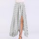 thumbnail image 1 of Falda de mujer vintage, cintura alta/abertura lateral/falda larga retro de verano Eccomum Blanco XXXL, 1 of 7