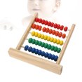thumbnail image 4 of CIMAXIC Bead Counting Frame Wooden Small 5 Rows Intellectual Development Abacus Early Childhood Educational Toys,6.18"X5.91"X1.18", 4 of 4