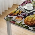 thumbnail image 4 of BANET  Tablecloths Decorative Rectangle Tablecloth Washable Table Cover, Holiday Dinner, Pumpkin Garden - Cloudy Cream - Thanksgiving/Christmas white, 4 of 7