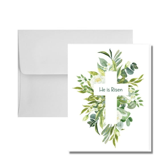 Paper Frenzy Happy Easter Greeting Cards 25 Count, RELIGIOUS EASTER CROSS
