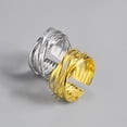 thumbnail image 4 of Anillos ajustables de varias capas Qarigey para hombre y mujer anillo abierto de moda blanco, 4 of 6