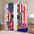 thumbnail image 2 of Homewish Hockey Helemt Black Out Curtains,Colorful Stars Print Curtains Pack of 2 (42x63 Each),Red Blue White Bedroom Curtains For Kids Boy,Microfiber Bedroom Decor, 2 of 6