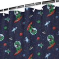 thumbnail image 3 of Navy Dinosaurs Space Surfing Pattern Shower Curtain 72"x72" ,Bathroom Decorative Shower Curtains Set with 12 Hooks,Modern Waterproof Washable Shower Curtain, 3 of 6