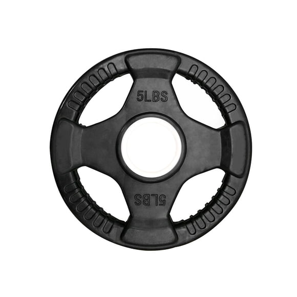 Par de Discos Olímpicos Tayga Rubber 4 Agarres 5 Lb