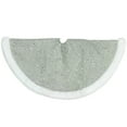thumbnail image 6 of Northlight 20" Silver Glittered Mini Christmas Tree Skirt with White Fur Trim, 6 of 6