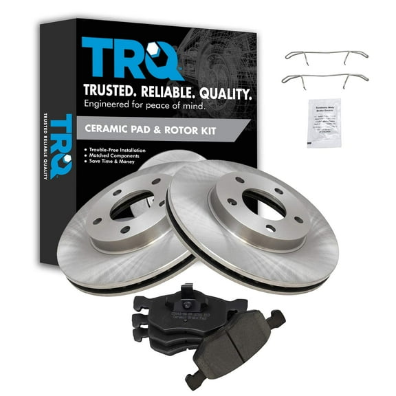 TRQ Front Brake Pad & Rotor Kit Brake Pads Brake Rotor Ceramic Fits Select 2001-2007 Ford Escape 2001-2004 Mazda Tribute 2005-2007 Mercury Mariner