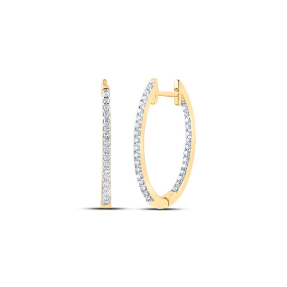 1/4CTW-DIA P1 GIFT HOOP EARRING