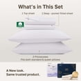 thumbnail image 4 of California Design Den Queen Sheets - 1000 Thread Count 100% Cotton Sateen - Soft & Thick with Deep Pockets - 4 Piece Sheet Set, Bright White, 4 of 8