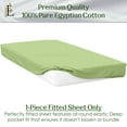thumbnail image 2 of Queen Size Extra Deep Pockets Fitted Sheet Only - 700-Thread Count 100% Pure Organic Cotton, 18 inches Deep Pockets Fitted Sheet, Soft, Sateen Weave - Sage Color, 2 of 7