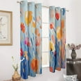 thumbnail image 2 of Watercolor Wildflowers Modern Window for Living Room Curtains for Child Bedroom Kitchen Decor Blinds Drapes, 2 of 7
