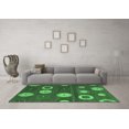 thumbnail image 3 of Ahgly Company Indoor Square Abstract Emerald Green Contemporary Area Rugs, 3' Square, 3 of 4