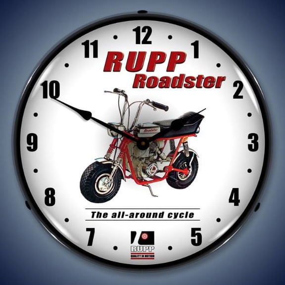 Rupp Roadster Minibike Wall Clock, Lighted