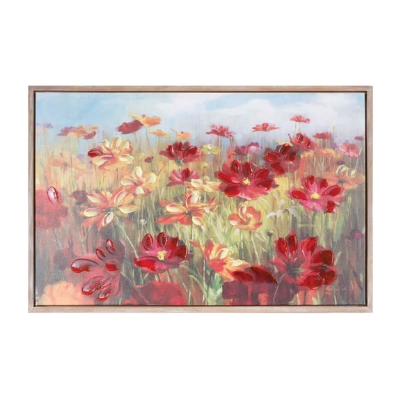 Melrose Floral Framed Canvas Wall Art - 23.5" x 35.5"