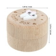 thumbnail image 2 of Raindrops Wooden Tooth Storage Box with Unique Carved Design for Cherished Keepsake Use, 2 of 4