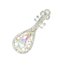 Unique Bargains 1 Pc Rhinestones Duckbill Hair Clips Hairdo Clip for Home Colorful