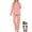 Pink-Heart, variant on Weekease Fleece Pajamas for Woman Set Notched Collar Button up Tops Drawstring Pants Two Piece Soft Winter Sleepwear