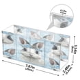 thumbnail image 3 of BZSMCE Acrylic 4 Compartments Pencil Holder Organizer Makeup Brush Holder In Blue Floral Crown Bunny Pattern, 3 of 7