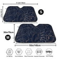 thumbnail image 3 of Balery Copper-Gold Gloss Outline Navy Dark Blue Windshield Sun Shade, Car Front Window Sunshade Cover ,Automotive Interior Portected Blocks Uv Rays For Car Pickup Truck Suv Accessories- Medium, 3 of 7