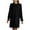 Black, variant on BangWanChi Black Dresses for Women Women Casual Fashion Solid Bubble Embroidered Furball Loose Long Sleeve Round Neck Dress