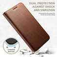 thumbnail image 2 of Case for iPhone 15, Luxury PU Leather Wallet Folio Phone Case with Kickstand Card Holder Magnetic Flip Shockproof Protective Cover for iPhone 15 (6.1 inch), Brown, 2 of 16