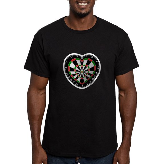 CafePress - Dart Love Men's Fitted T Shirt (Dark) - Men's Fitted T-Shirt