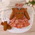 thumbnail image 2 of Whouriu Baby Halloween Outfit Set Cute Pumpkin Ruffle Romper Skirt Headband Leg Warmers Soft Party Wear 4Pcs Set, 2 of 8