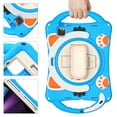 thumbnail image 6 of Dteck Kids Case for iPad Pro 11 inch 4th/3rd/2nd Gen,iPad Air 5th/4th Gen 10.9" Silicone Shockproof Boy Girl Cover with Pencil Holder Handle Grip Hand Strap Kickstand Shoulder Strap,Lightblue, 6 of 8