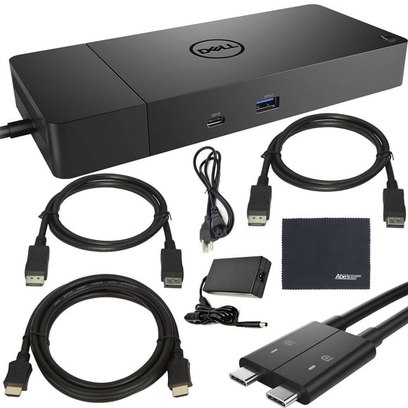 Dell WD19DcS WD19 DcS Performance Docking Station with Up to 210W Power Supply, Dock + ZoomSpeed HDMI cable + 2 x ZoomSpeed DisplayPort cables + Starter Bundle