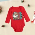 thumbnail image 5 of Hermoso mameluco navideño para bebé, primer año de Navidad, Papá Noel, reno, ropa de Año Nuevo, mono rojo para niño y niña, traje de juego para bebé, 5 of 5