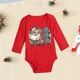thumbnail image 5 of Hermoso mameluco navideño para bebé, primer año de Navidad, Papá Noel, reno, ropa de Año Nuevo, mono rojo para niño y niña, traje de juego para bebé, 5 of 5